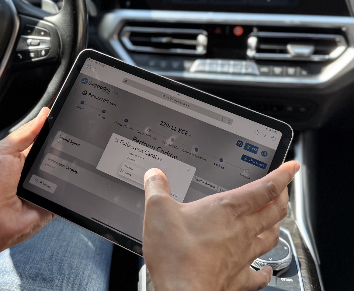 Vehicle coding in the browser